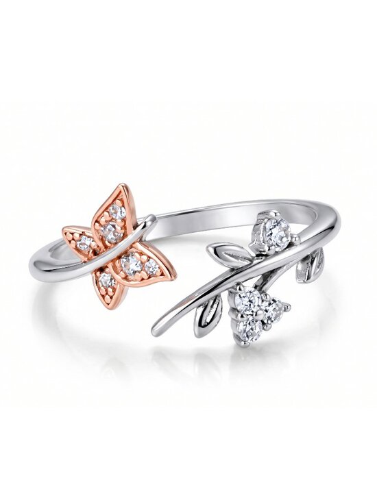 Charmed Aroma Jewelry - Butterfly Ring, 925 Sterling Silver Charmed Aroma Wanderlust Ring